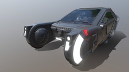 Ks Spinner (WIP Week 7) project, cyberpunk, wip, midpoly, mid-poly, bladerunner, spinner, 50k, firstperson, bladerunner2049, substancepainter, substance, vehicle, student