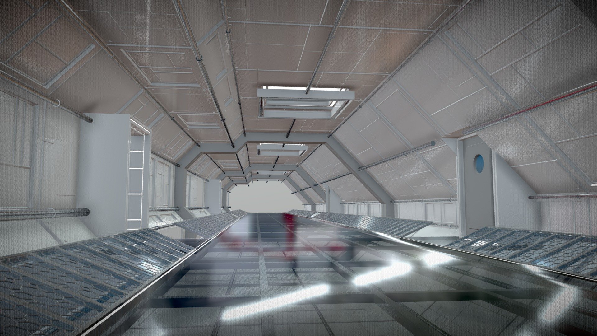 Detailed Sci-fi Tunnel - Sci-Fi Tunnel 4 - Buy Royalty Free 3D model by Giimann 3d model