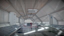 Sci-Fi Tunnel 4 tube, corridor, tunnel, passage, sci-fi, interior, bridge