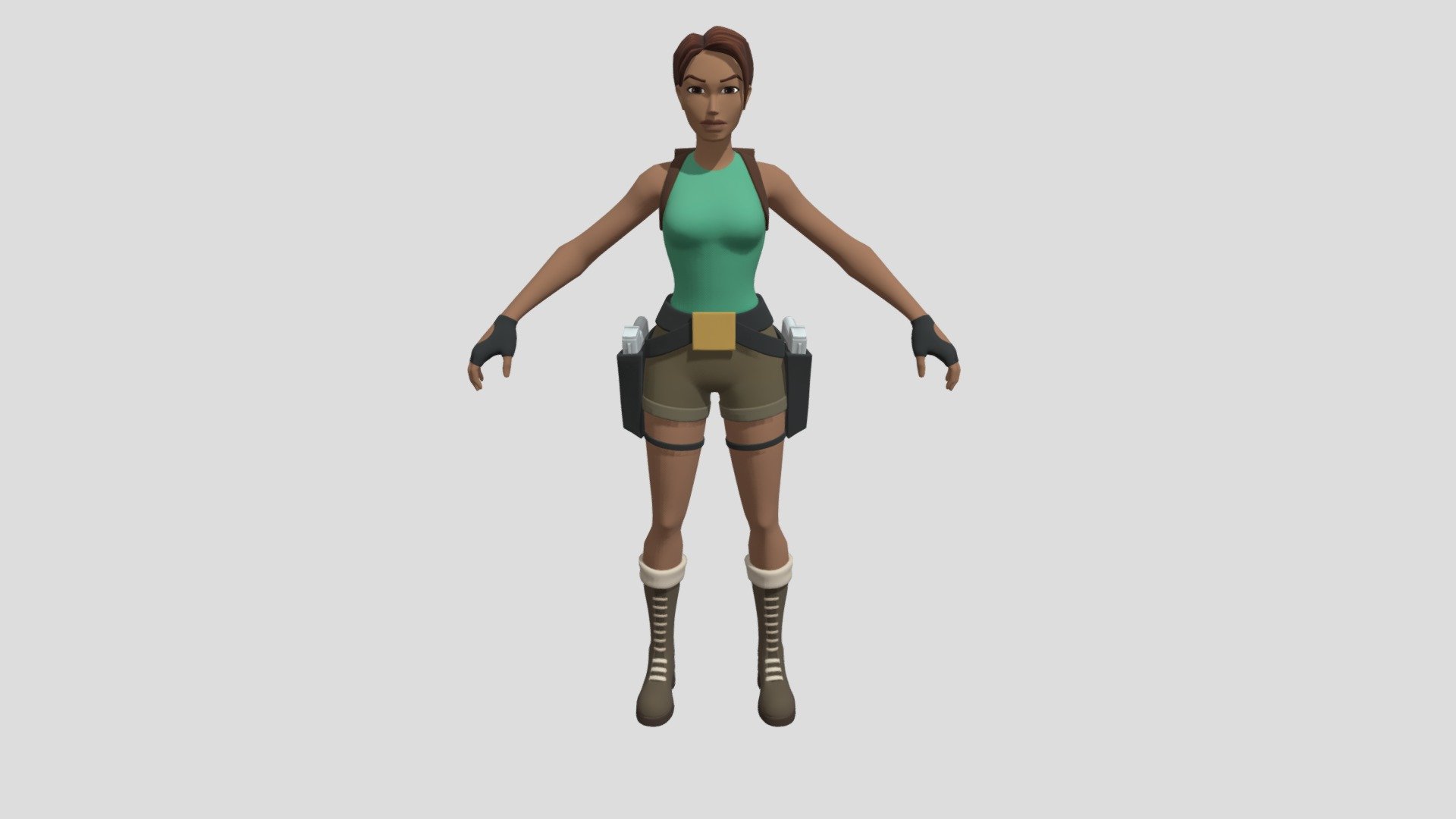 Fortnite: Lara Croft v3 Original 3D Model by Epic Games free download for Unity and Unreal Engine!!!!!!!!!!!!!!! - Fortnite: Lara Croft v3 - Download Free 3D model by EWTube0 3d model