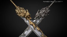 Iron Wolf Sword | Medieval dark fantasy sword