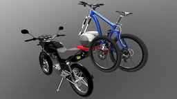 Mountain Bike Carrier for Motorcycles product-design, visualization-rendering