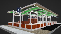 Airport Ticket Counter 3d-scan, airport, counter, 3d-model, architecture, revit