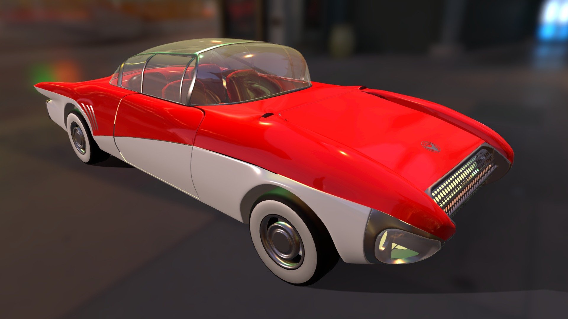Buick Centurion was a 1956 concept car that never went into production. It is now on display at Sloan Museum in Flint (Michigan) 3d model