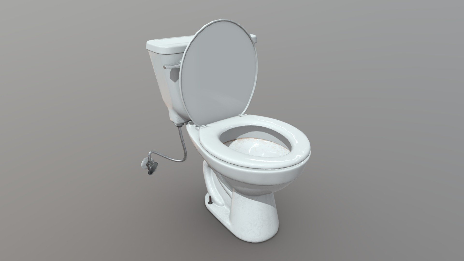 Toilet with water hook up. Toilet lid and seat are separate objects for simple manipulation.

Faces: 5,164

Quad-Only: No

LOD Groups: None

Overlapping UV: Yes

Lightmap UV: No

Material Count: 1

Texture Resolution: 2048x2048x8 PNG (16bit normal) - Toilet - Download Free 3D model by HippoStance 3d model