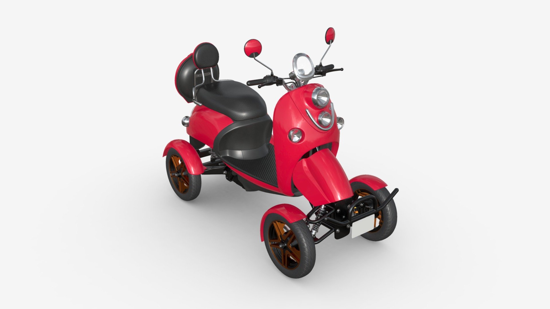 Electric Mobility Scooter 4 Wheeled - Buy Royalty Free 3D model by HQ3DMOD (@AivisAstics) 3d model