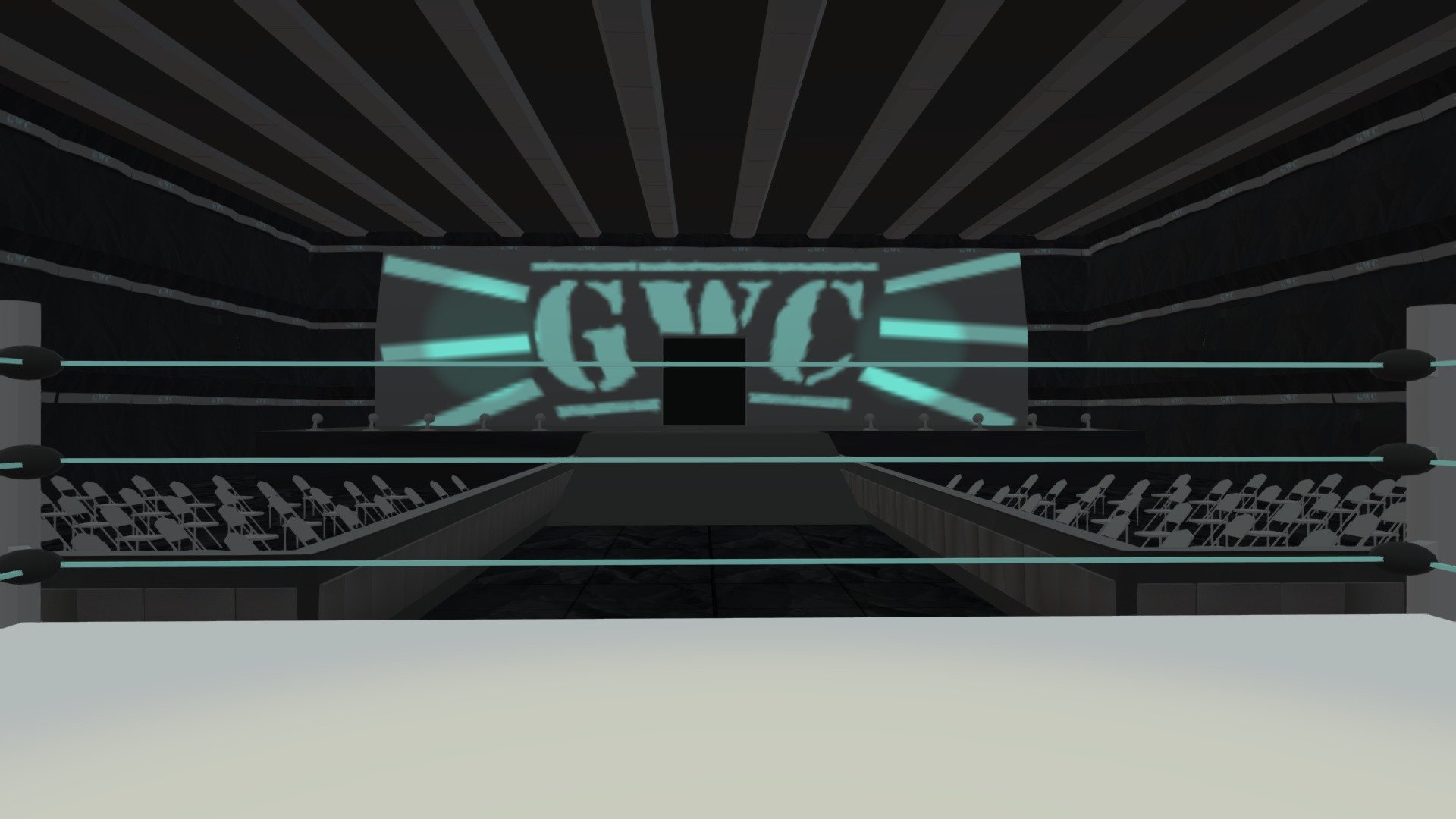 Wrestling Arena constructed out of a 4996 tri modular kit with 17 Pieces 
Modeled in Maya 
Textured in Photoshop - GWC Wrestling Arena - 3D model by Michael Davy (@Meagle13) 3d model
