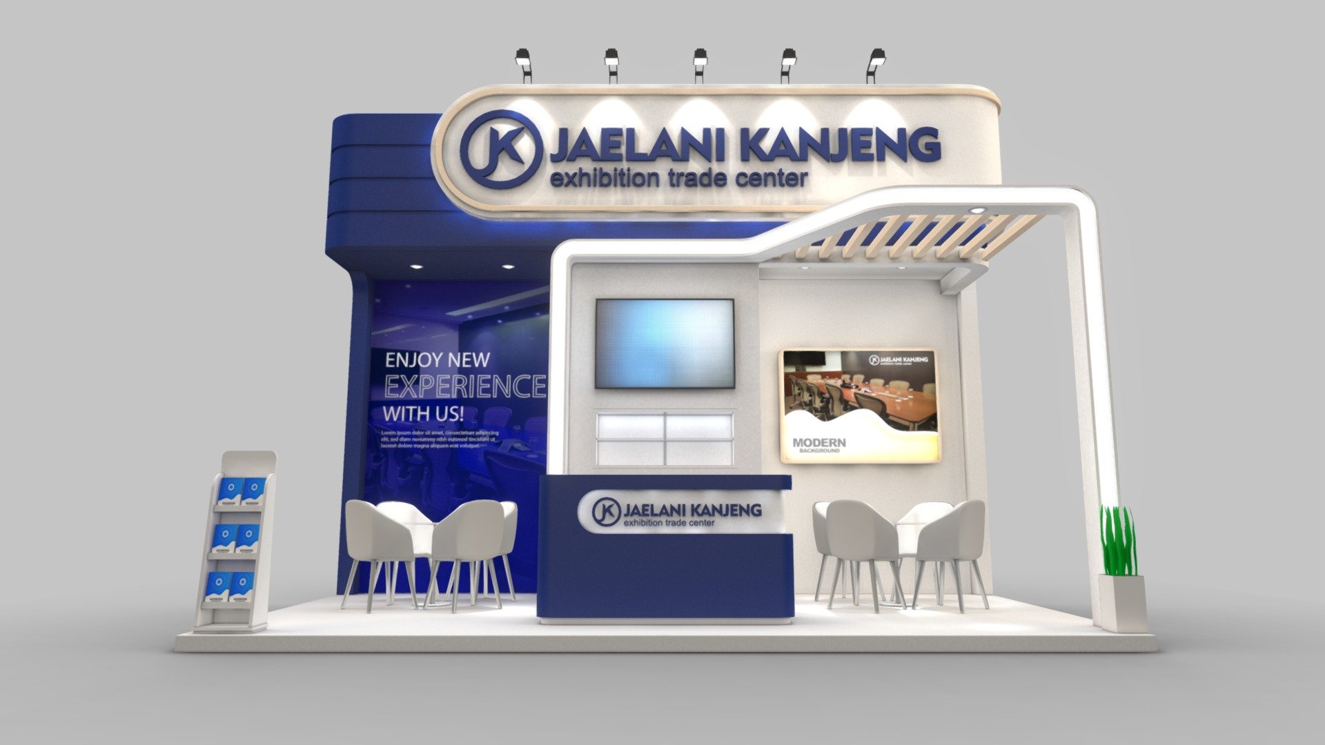 Exhibition stand design 3D model





18 sqm / 3 exposed sides / height: 450cm




Unit: cm



Format:





Autodesk 3Ds max 2018 / V-ray 3.60.03 render




Autodesk 3Ds max 2015 / Default scanline render




Obj format ( there are 2 obj files, standard texture and v ray complete map texture )




Fbx format ( there are 2 obj files, standard texture and v ray complete map texture )


 - EXHIBITION STAND JBN 18 sqm - Buy Royalty Free 3D model by fasih.lisan 3d model