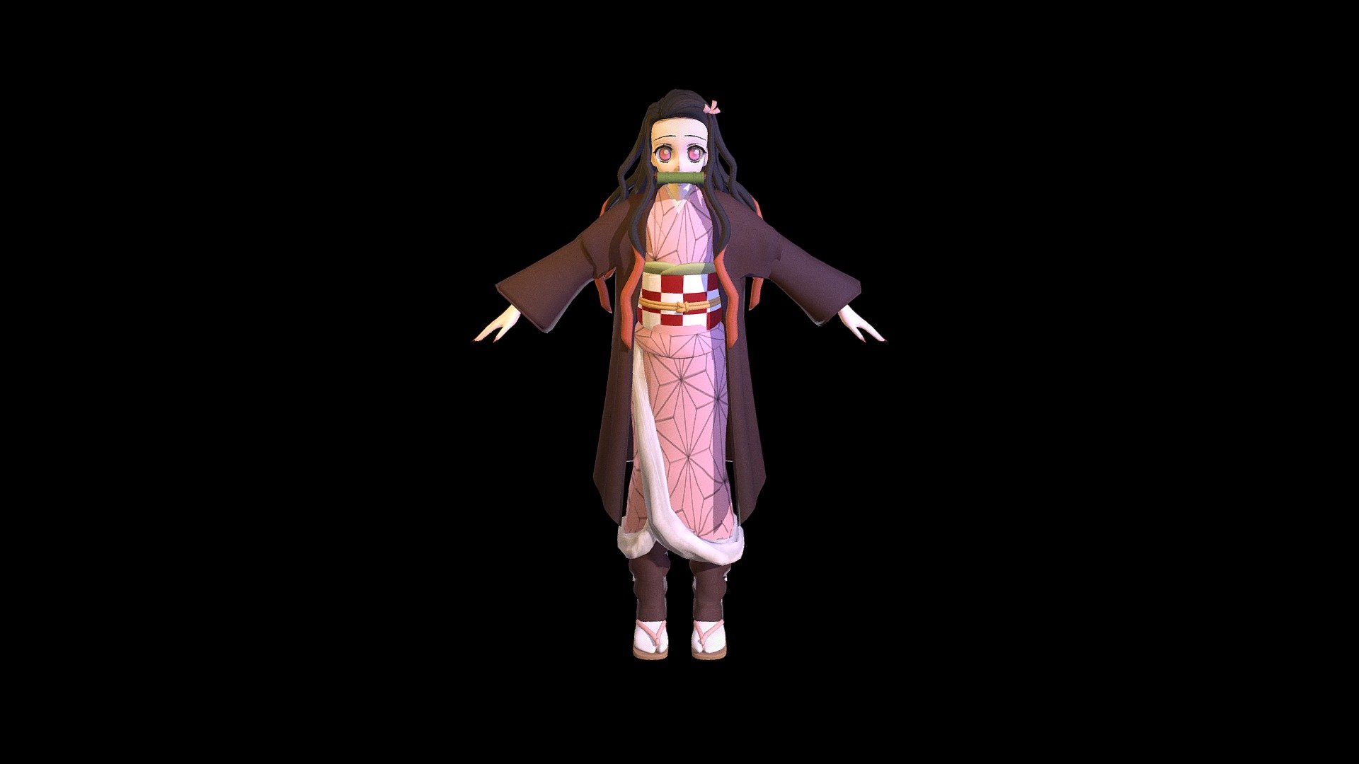 Nezuko Kamado 3D Model With Textures..

High Quality Render,
Enhanced Textures,
Game Ready Model,
Ready For Video Editing. 3d model