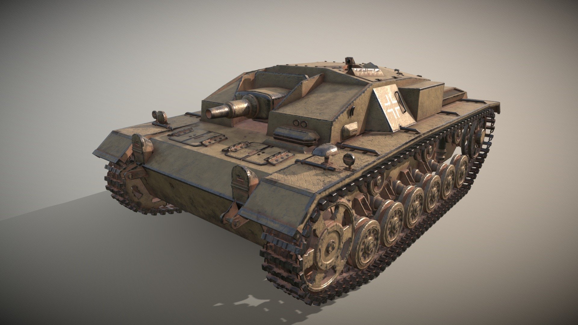 Sturmgeschütz III Ausf. D - Download Free 3D model by Jesper Landin (@JesperLandin) 3d model