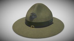 campaign Hat(USMC)💮📷 hat, usmc, vrchat, vroid, usa, vroidstudio, full-metal-jacket