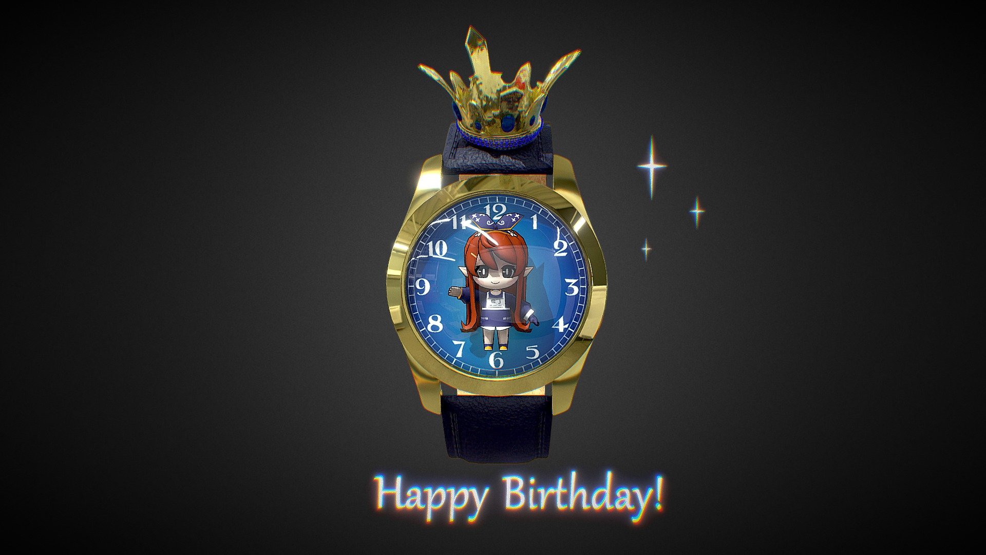 Dear Ishkhanuhi,

Hope your special day brings you all that your heart desires! Here’s wishing you a day full of pleasant surprises! Happy birthday!

Love,

Your AR-Watches team! - B-day Watch for AR-Watches Ishkhanuhi - 3D model by ar-watches 3d model