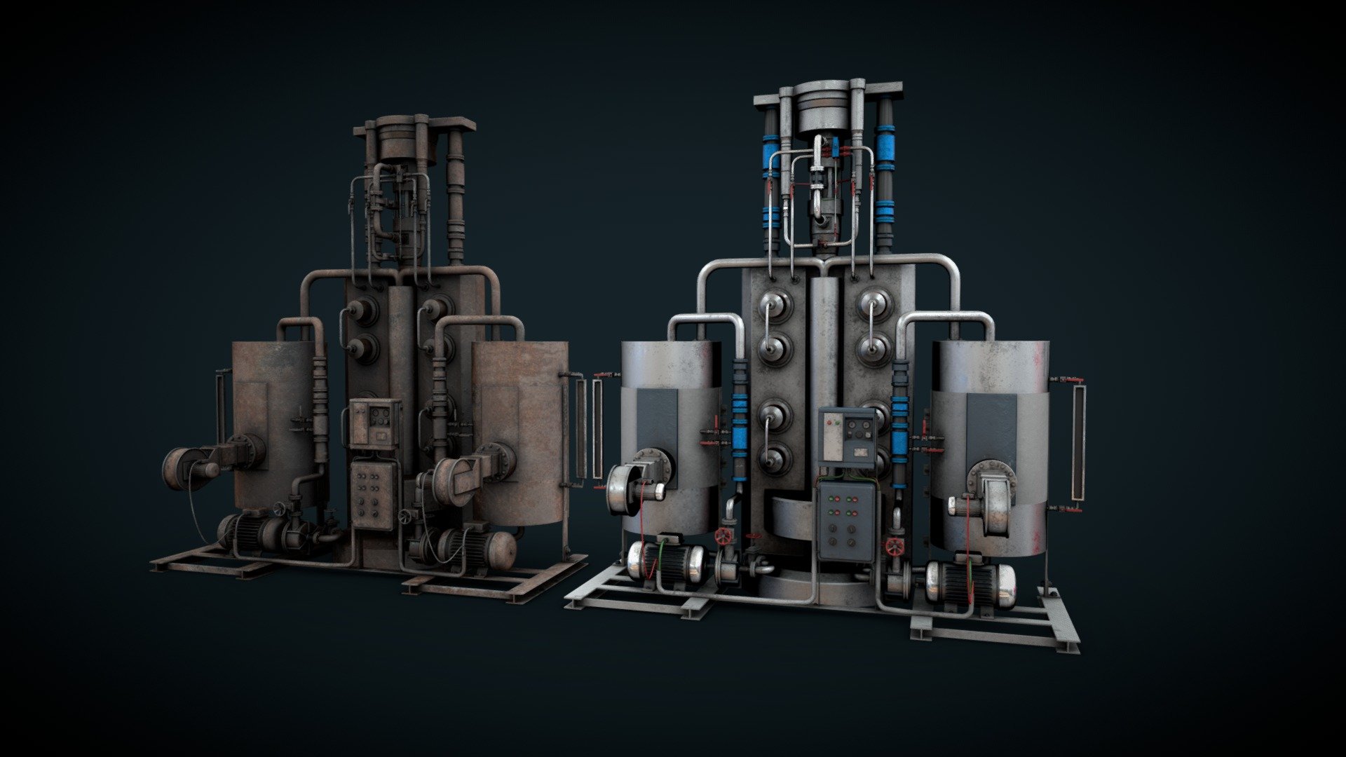 Machinery device for industrial visualizations 

4k PBR textures included. Regular painted and rusted. 
 - Industrial device - Buy Royalty Free 3D model by maxpsr 3d model