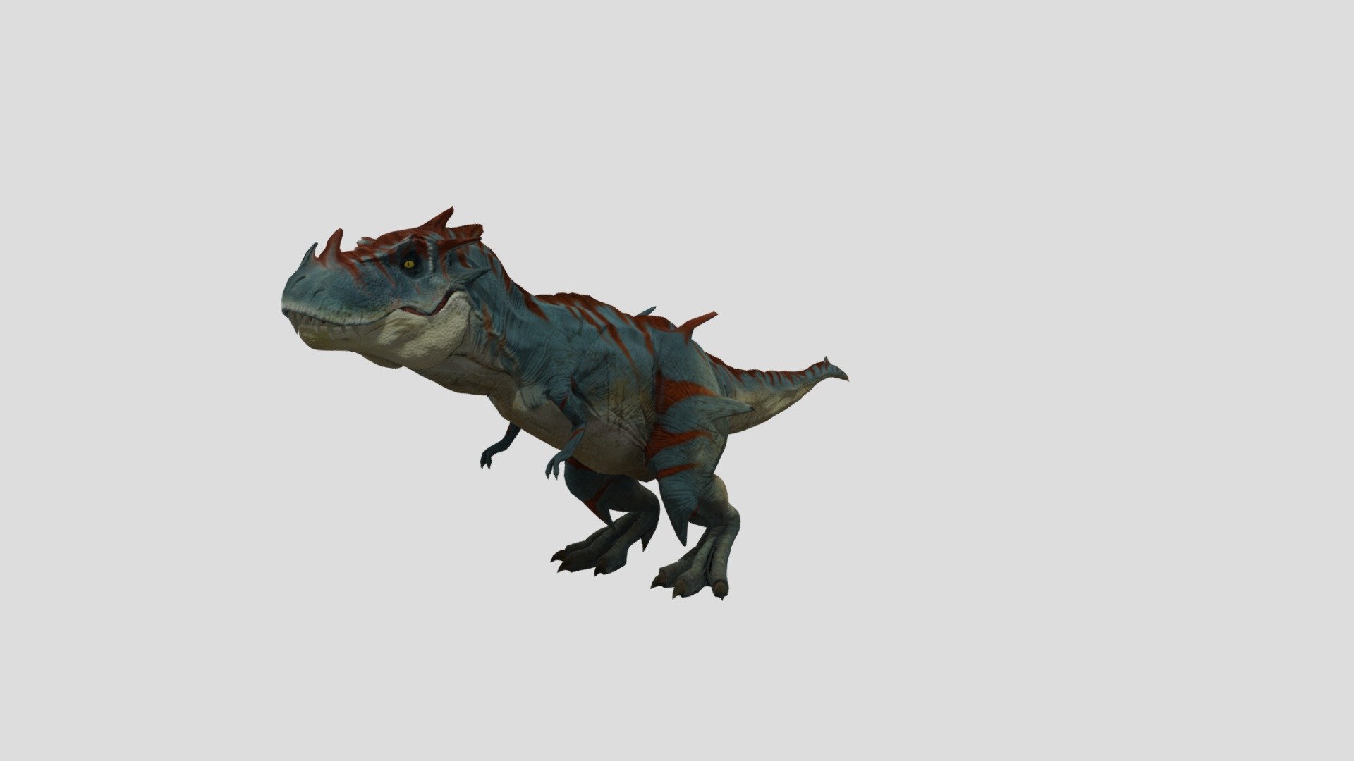 A Spike Demon Trex mesh with a full run animation and textures - Demon T-rex full texture - Download Free 3D model by endlessvoidmc 3d model