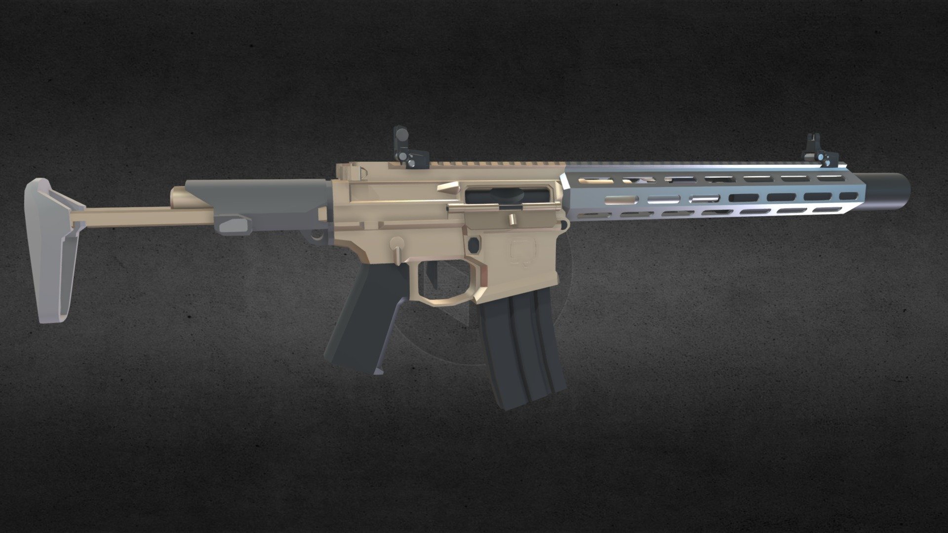 The Honey Badger is a short barrel rifle was originally developed by AAC in conjuction with the .300 AAC Blackout for groups that were looking to replace their MP5-SD's.

Created and textured with Blender 3.1.2 - Honey Badger by Q - Download Free 3D model by Vasily (@3D-Models-Geek) 3d model