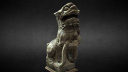 Lion-Statue-036M 大甲鎮瀾宮
