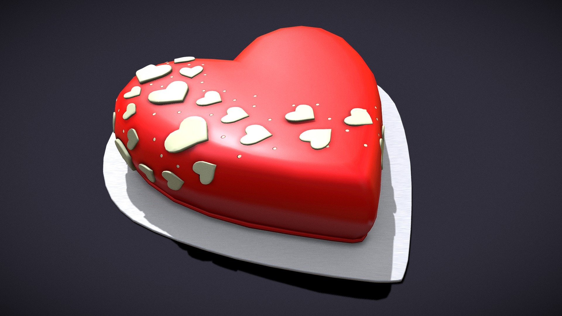 Valentine's Heart Shaped Heart Cake FBX 
PBR approved
Geometry Polygon mesh
Polygons: 5,604
Vertices: 5,610
Textures 4K PNG - Valentine's_Heart_Shaped_Heart_Cake - Buy Royalty Free 3D model by GetDeadEntertainment 3d model