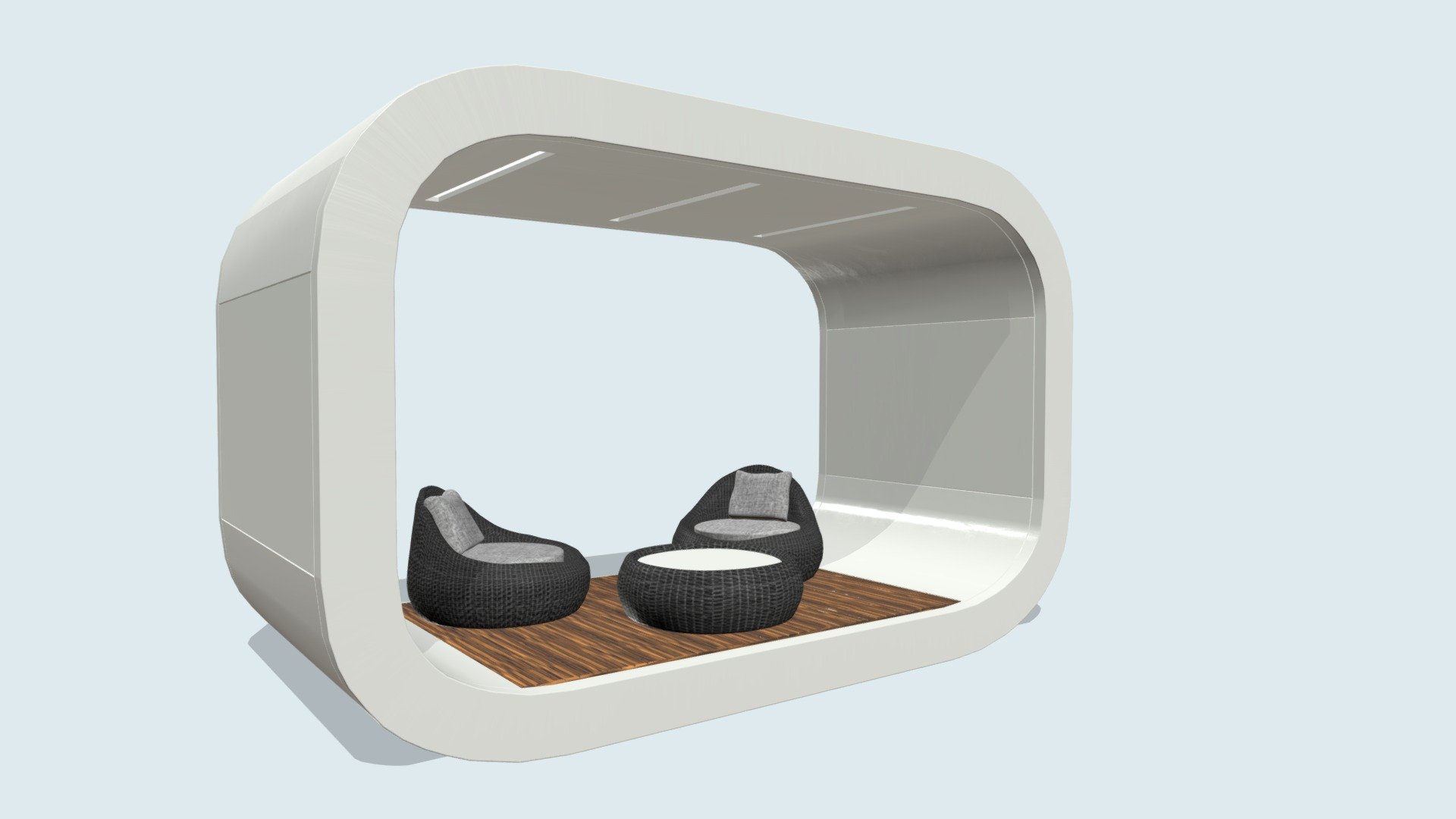 Hi tech style gazebo with furniture.


Polys: 26246

Verts: 16099

Textures: yes

Created in 3dsMax 2018
 - Беседка в стиле хай-тек с мебелью 3d model
