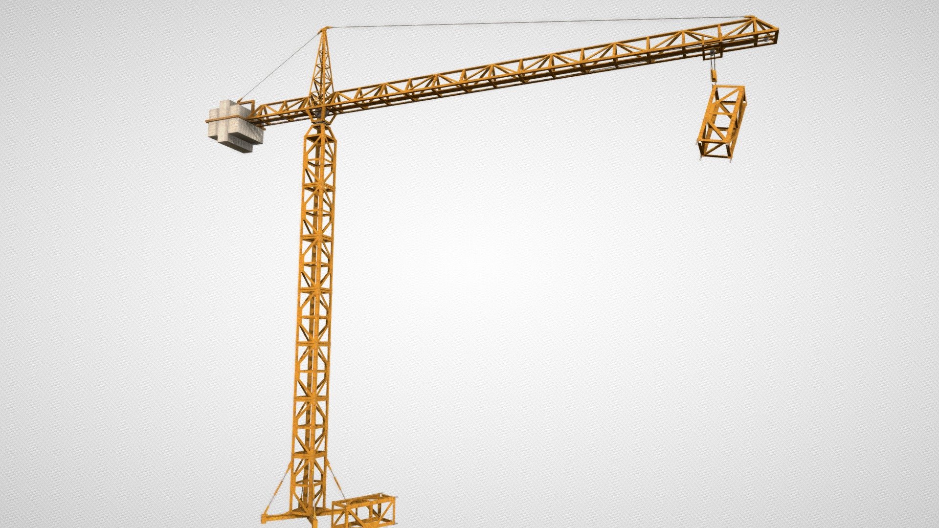 Model to renders, games and vr-scenes - Tower Crane (Low Poly) - Buy Royalty Free 3D model by onisproject 3d model