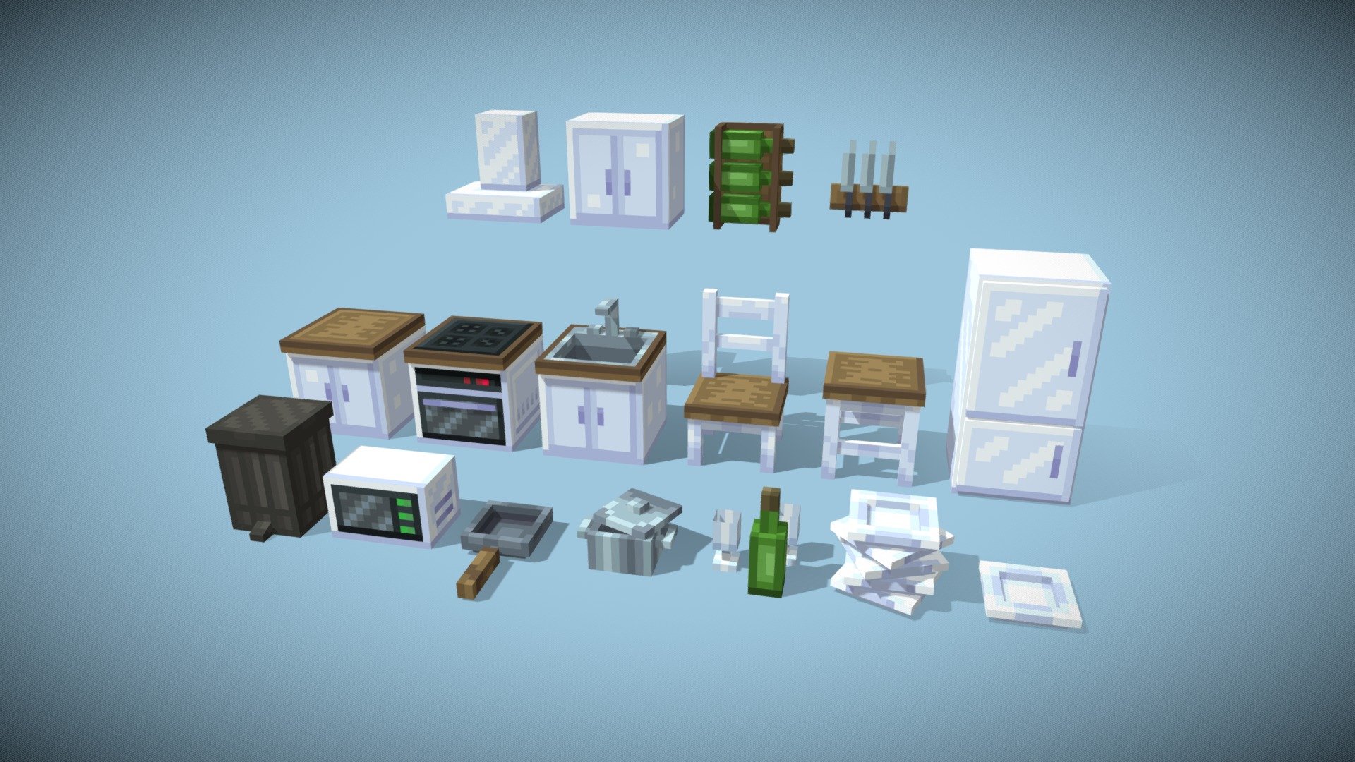 Available on https://mcmodels.net/model/kitchen-furniture-set/

Kitchen Furniture for ItemsAdder and Oraxen.

Designed by LZLeon - Kitchen Furniture - Minecraft - 3D model by LZBlocks 3d model