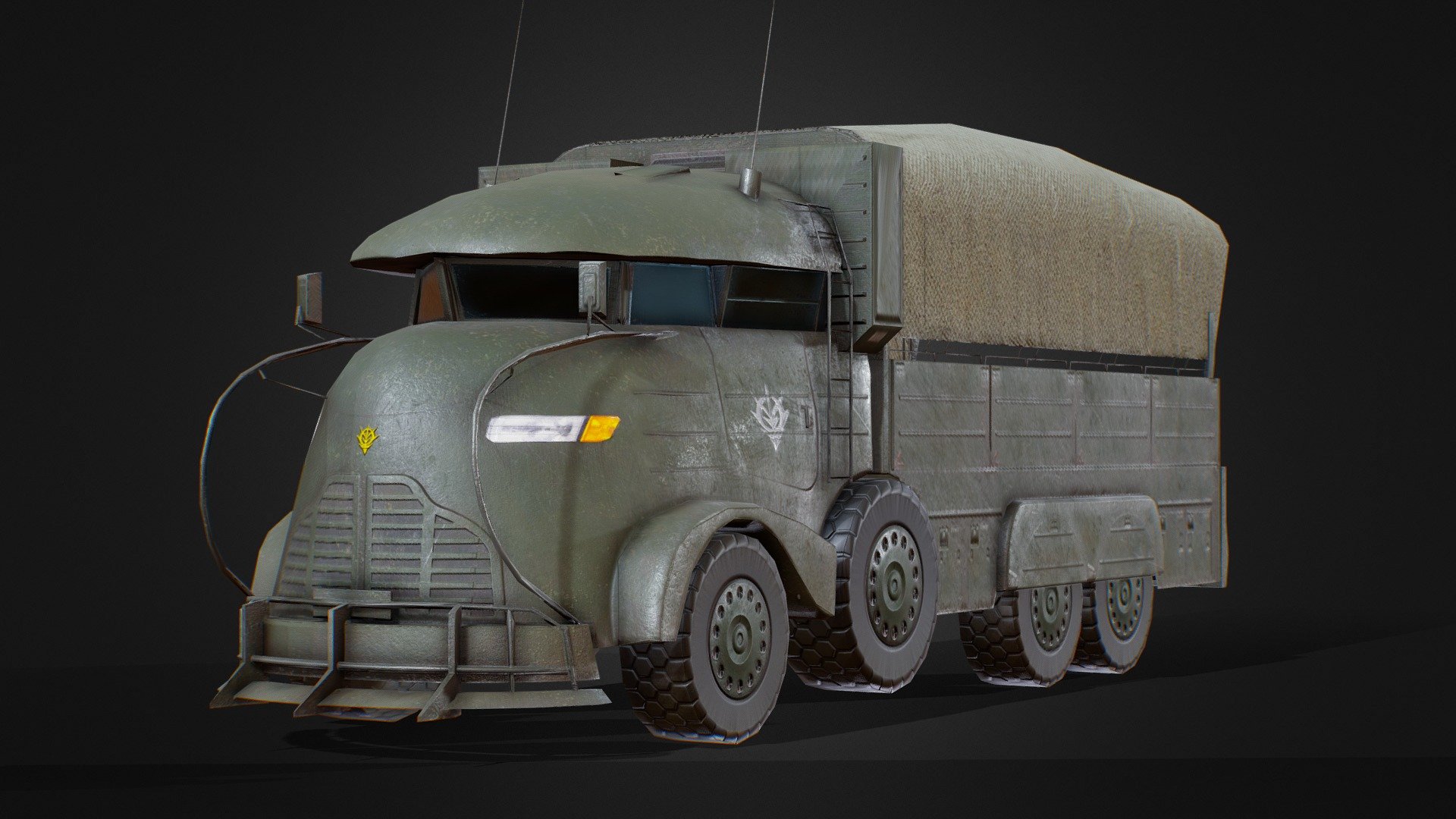 Zeon Zebu Transportation Truck From Gundam Igloo
This model was made for One Year War mod of Hearts of Iron IV.

Our Mod Steam Home Page

https://steamcommunity.com/sharedfiles/filedetails/?id=2064985570 - Zeon Zebu Transportation Truck - 3D model by One Year War Mod (@hoi4oneyearwar) 3d model