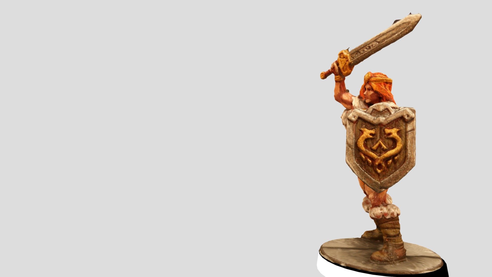 A powerful Barbarian  ready to journey through the bleak and frigid Northlands 3d model