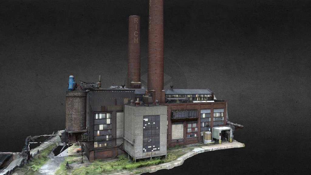 Disused B.F. Goodrich Factory in Akron, Ohio 3d model
