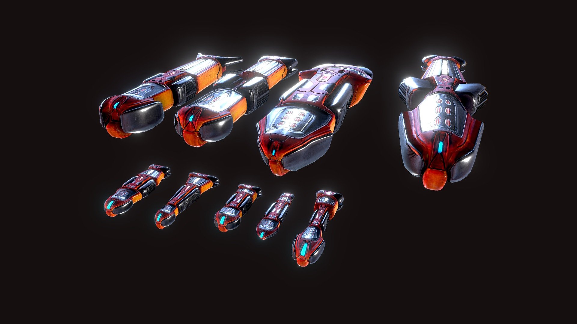 Quick iterations for sci-fi ship concept

Work in progress - Ship Concept : WZ Pack (WIP) - 3D model by Warsoul (Marc Gauvin) (@Warsoul) 3d model