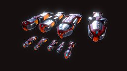 Ship Concept : WZ Pack (WIP) battleship, spacecraft, craft, frigate, destroyer, science-fiction, warsoul, marc-gauvin, substancepainter, pbr, lowpoly, scifi, sci-fi, ship, space, spaceship, gameready