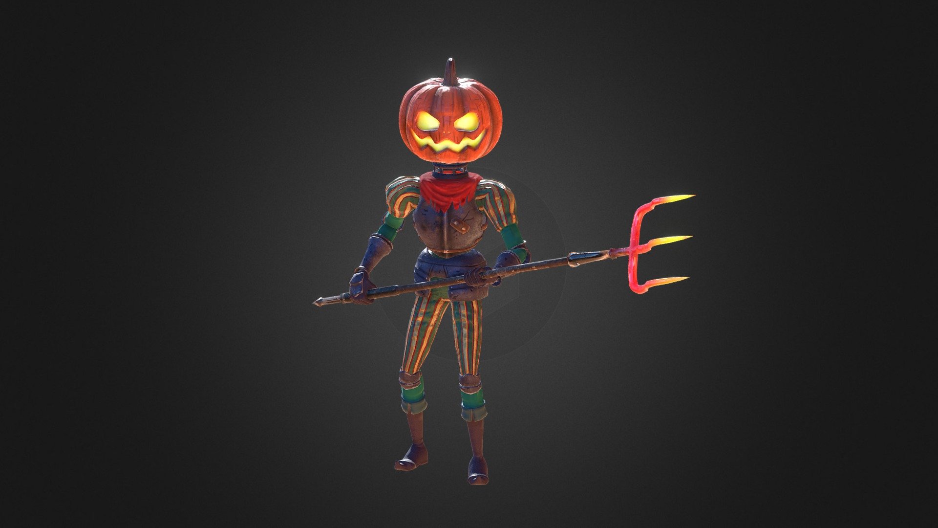 jack o lantern - Halloween Pumpkin Lantern Knight - Download Free 3D model by outcast945 3d model