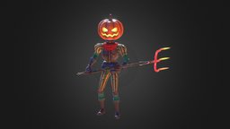 Halloween Pumpkin Lantern Knight