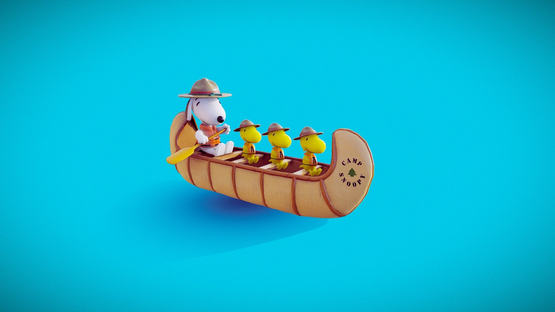 Snoopy Canoe - Snoopy Canoe - 3D model by msanjurj 3d model