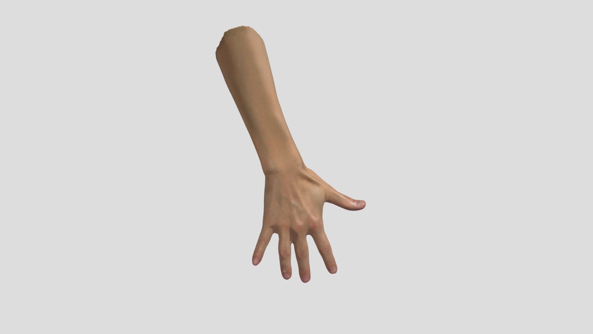 Human Hand is a high quality model to add more details and realism to your projects. Detailed enough for close-up renders.



MODELS:





Clean geometry 100% triangles




Units used: cm




Real-time ready





Polygons : 32.014

Vertex   : 16.009



TEXTURES:

Textures of diffuse, glossiness, specular, normal (4096x4096) PNG (.png)



File formats:





BLEND Native file from BLENDER;




OBJ wavefrot file format;




PLY stanford Polygon file format;




STL file format;





!!! We can change them: - mesh simplification polygons


                    - texture changes



!!! We can also scan custom objects.



!!! All our models are scanned with a professional scanner and all of them have a unique component due to the fact that they are real objects 3d model