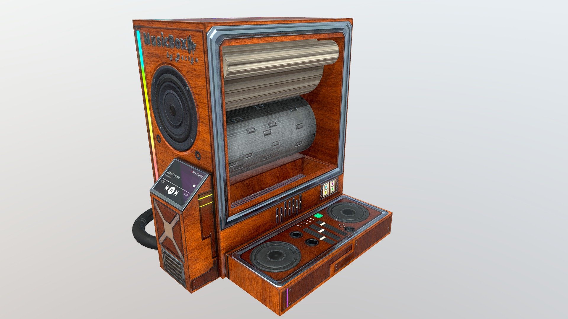 • Practice of normal baking of a high-res on a low-res model. Model provided by Kevin Lavigne. 

♪ Jukebox / Dj set / Music Box inspired ♪

•Instrumental : Stand by me - Ben E. King - TP2_Mecan_Dufour_Jade - Download Free 3D model by JaDe.Dfr 3d model