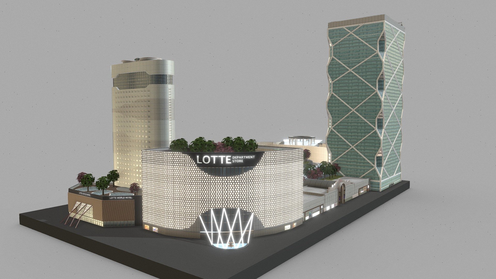 ELVIS futuristic lotte world - Buy Royalty Free 3D model by Elvis0529 (@junha0529) 3d model