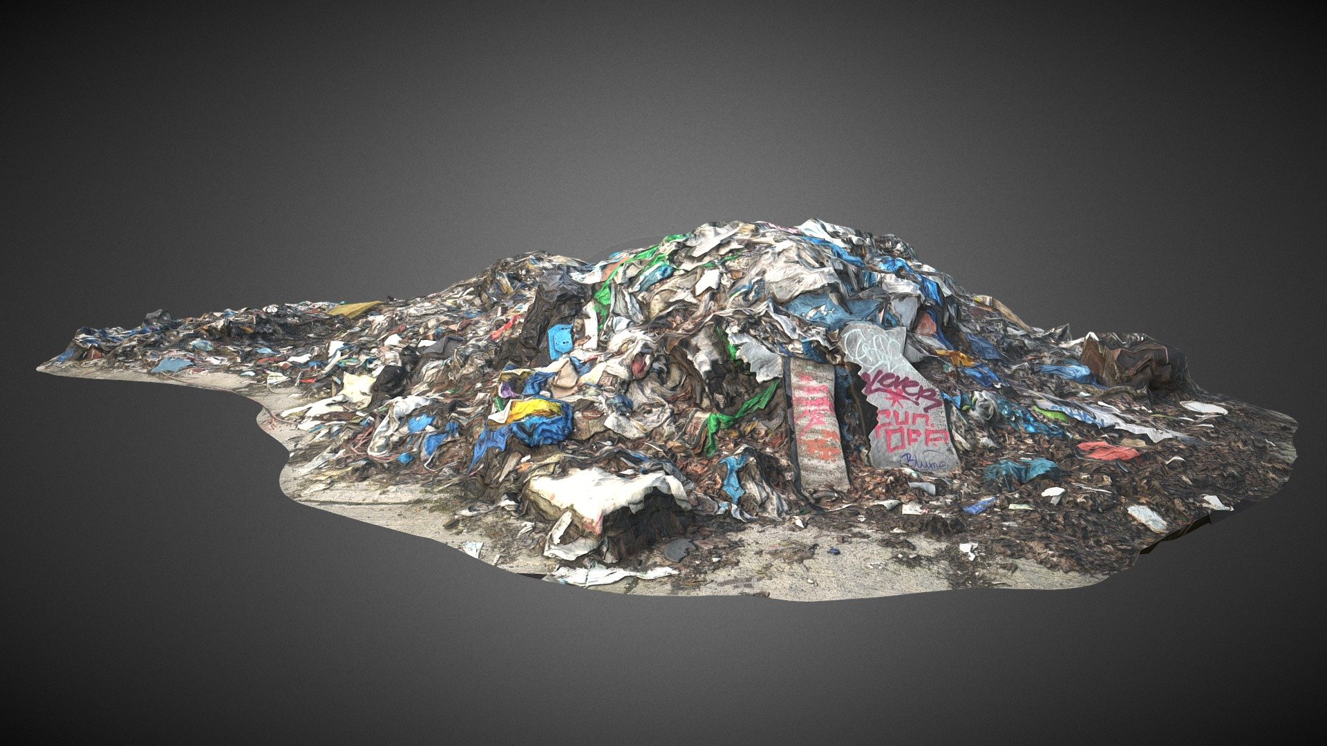 A mount of miscellaneous garbage for your dirty renders ! Low Poly , gameready asset with 4k textures.
Original raw scan model with two 4k textures available in additionnal files 3d model