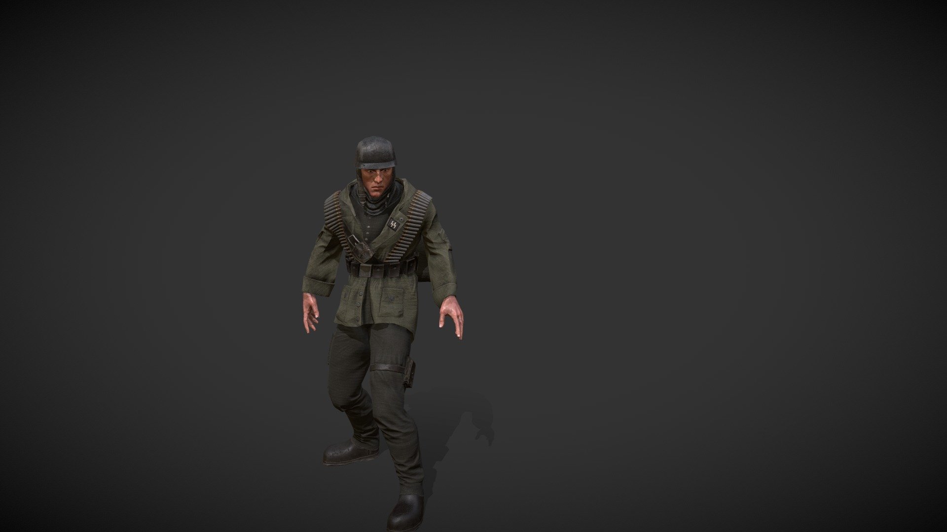 WW2 German soldier - 3D model by pizzalobby 3d model