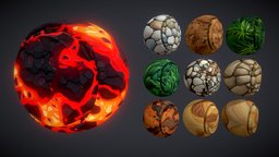 Stylized PBR Material Pack for 3D Environments