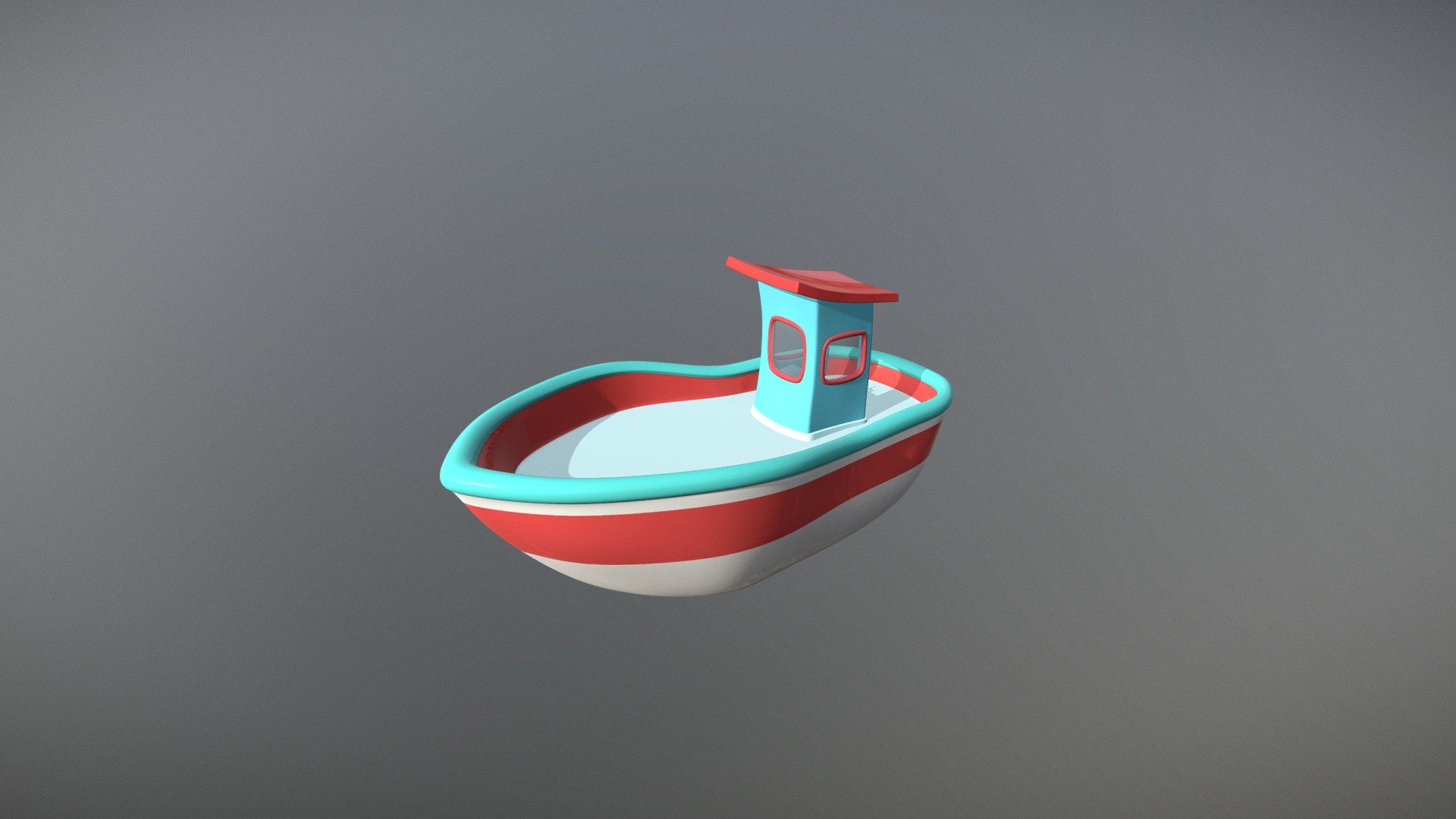 Modeled with Maya - Cartoon Boat - 3D model by Lucas Larre Borges (@llarre) 3d model