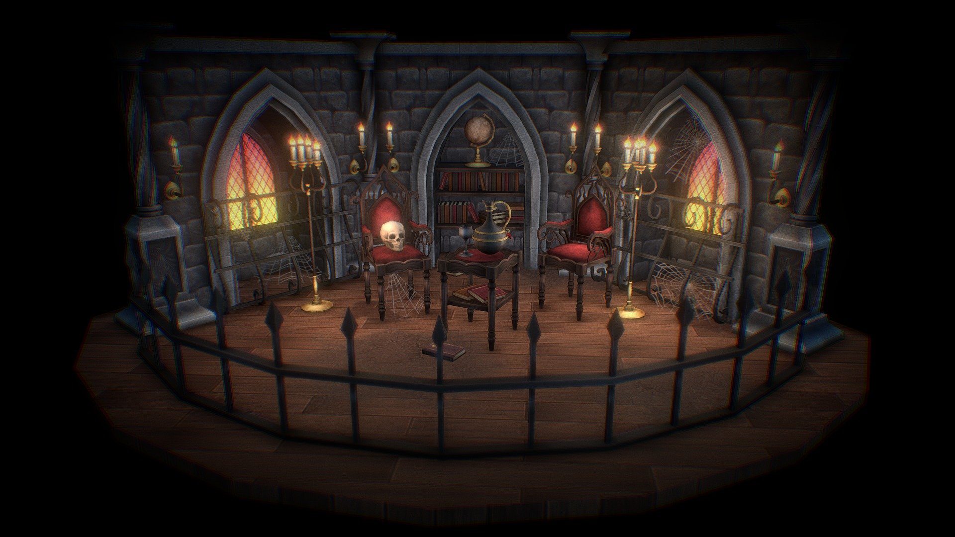 Gothic Room - 3D model by LunatikKat 3d model