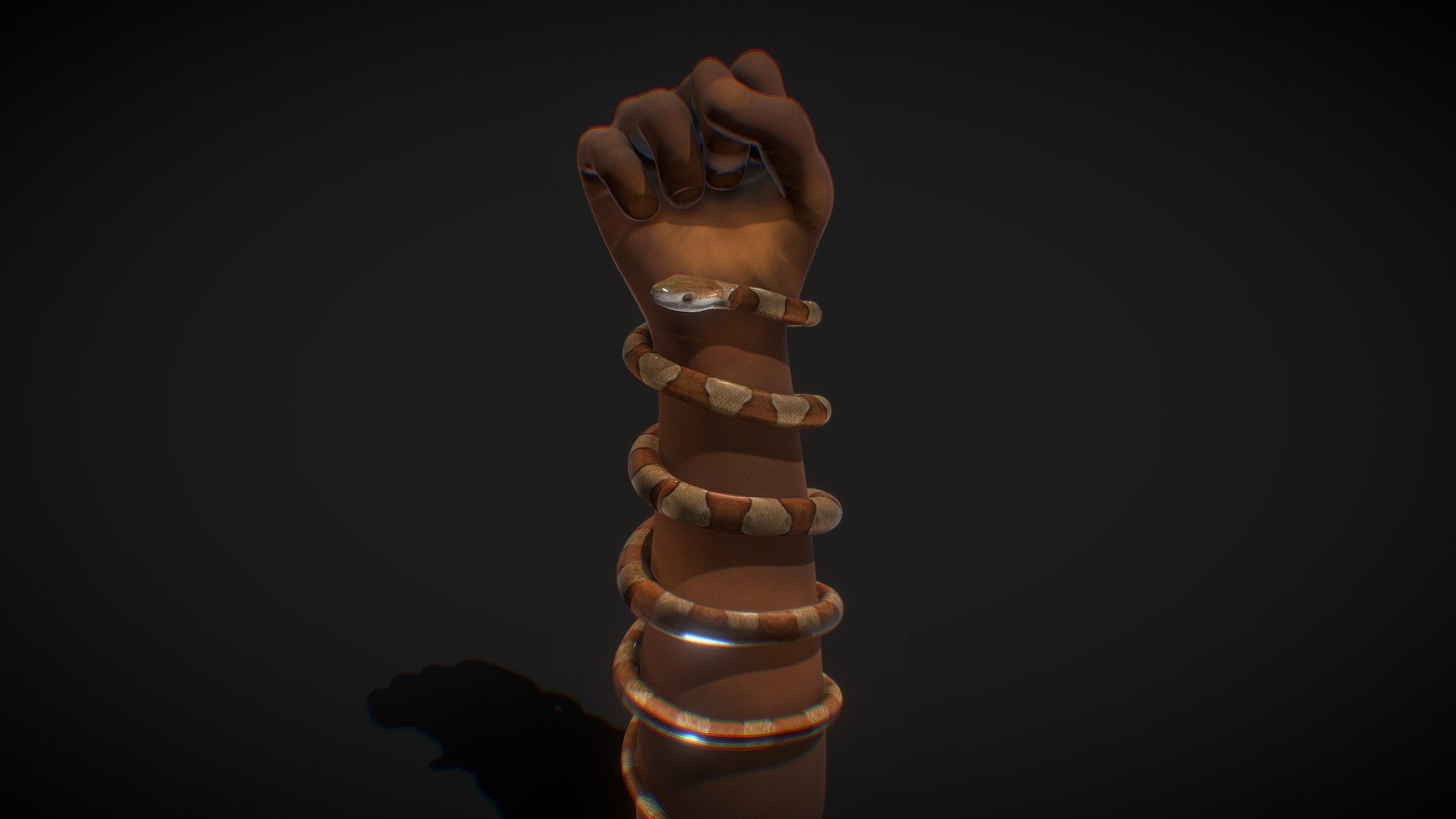 The Black Lives Movement - A Human Rights Organization - Snake Wrapped Around Closed Fist - Buy Royalty Free 3D model by LD3D (@vjluciddreams) 3d model