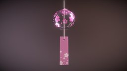 Japanese Glass Wind Chime plant, flower, japan, asia, culture, classic, asian, summer, sakura, decor, old, traditional, nature, chimes, tradition, game, design, house, home, decoration, anime