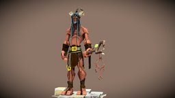 LOW character design devil, character, low-poly, hand-painted, evil