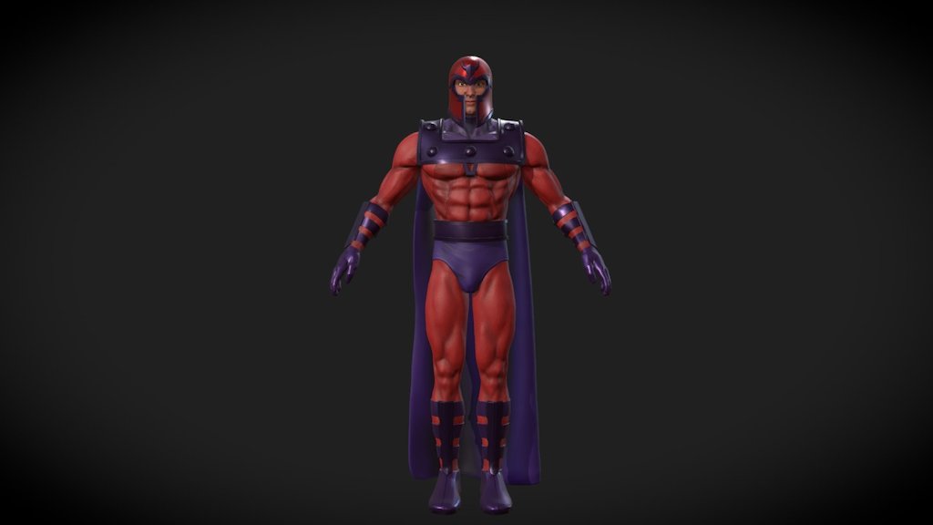 Magneto (Xmen) T pose. Magneto en pose T 3d model