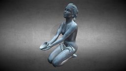 High detail 3D scan 3d-scan, 3d-printing, bronze-statue, girl