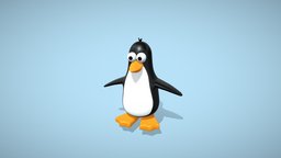 penguin bird, penguin, unityassetstore, blender3d, 3dmodel