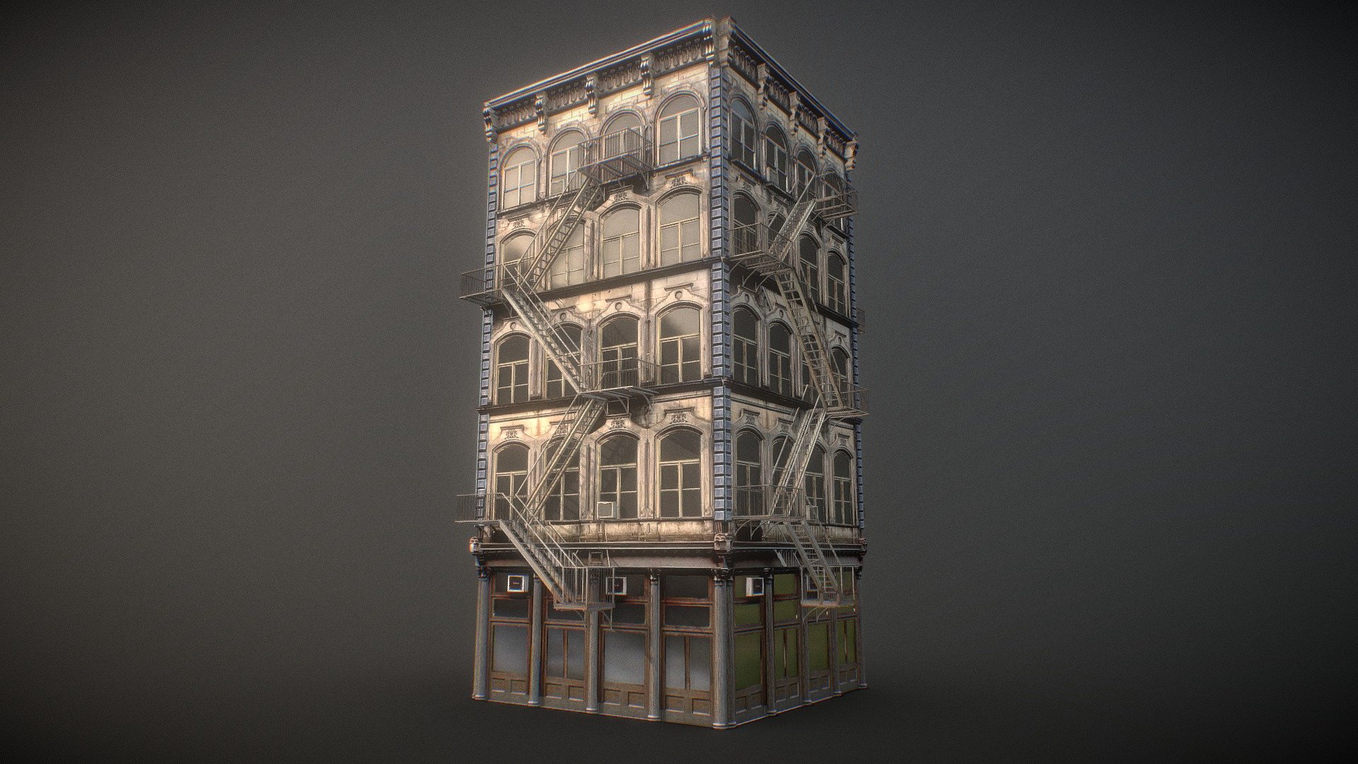 its one piece of nine from the new york background building pack 3d model