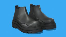 Black Female Leather Boots