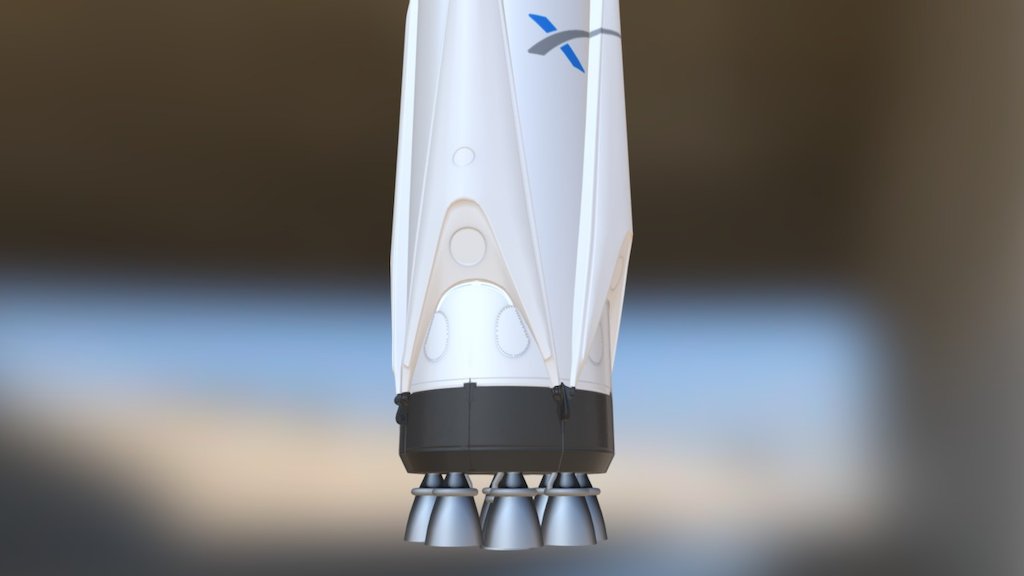 Falcon 9 v1.2 (WIP 2) - 3D model by Forest Katsch (@ForestKatsch) 3d model