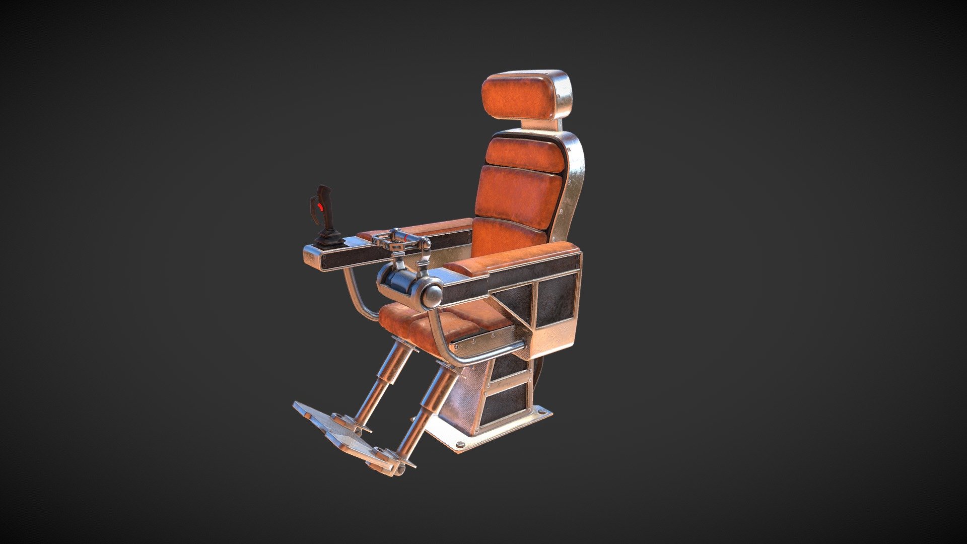 A spaceship pilot seat made in Blender and Substance painter - Pilot seat - 3D model by PsyFax 3d model